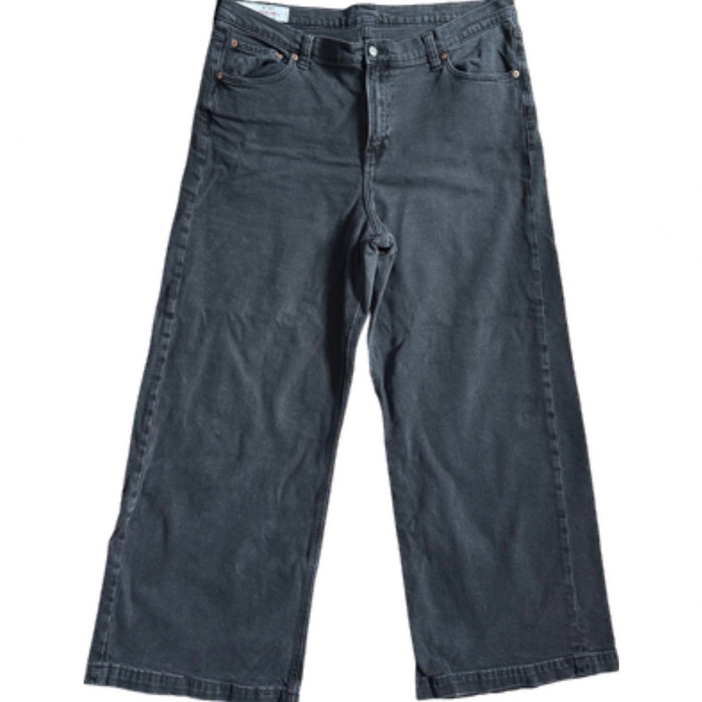 Gap Wide-Leg Dark Grey Jeans Size 35 Women’s